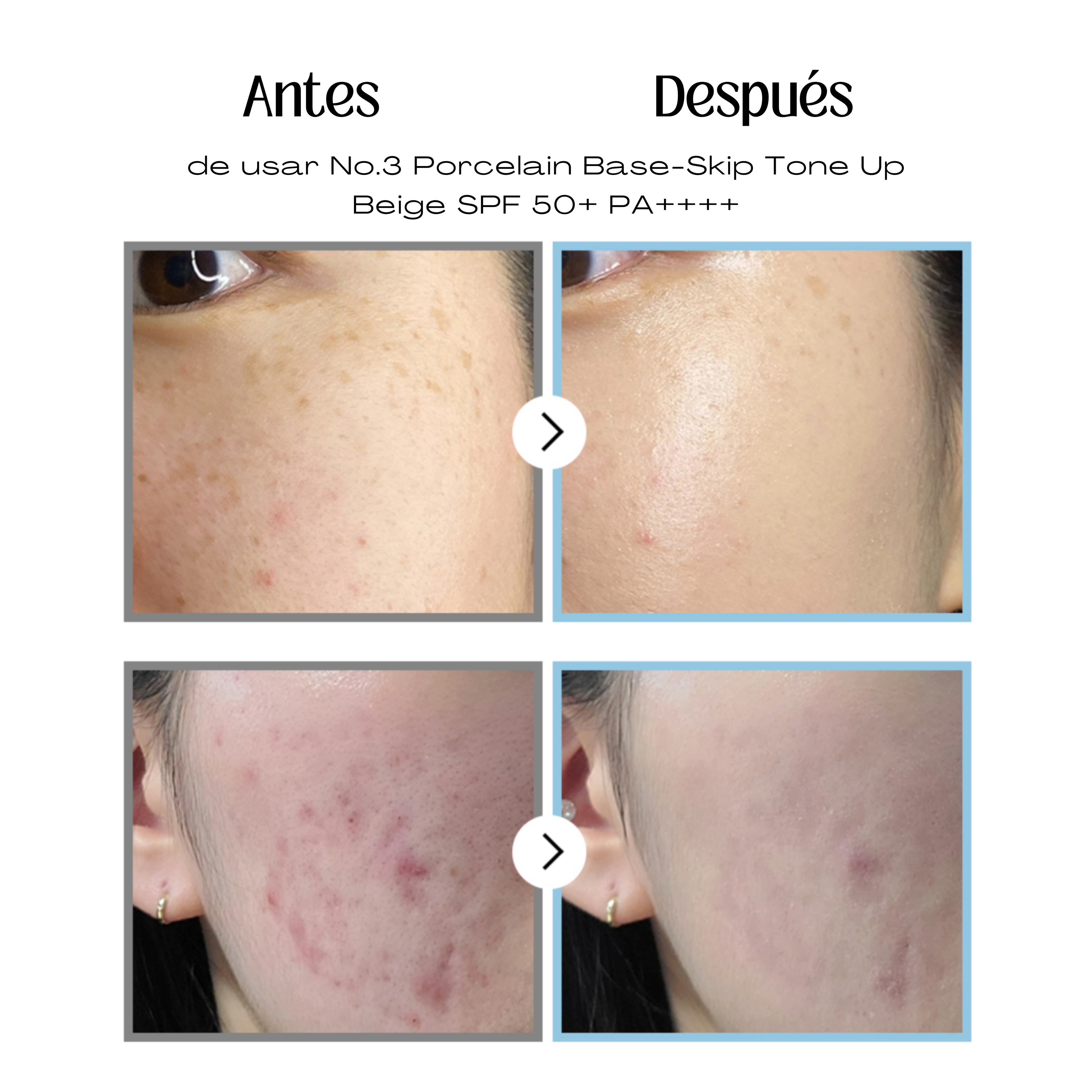 No.3 Porcelain Base-Skip Tone Up Beige SPF 50+ PA++++