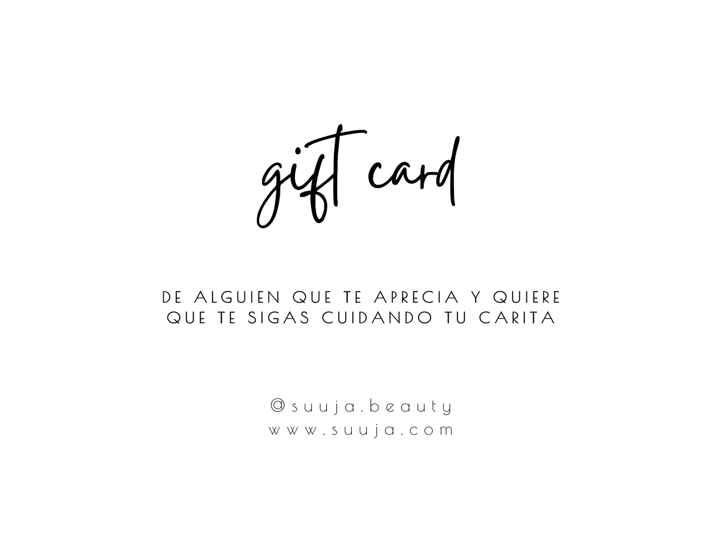 SUUJA Beauty Gift Card