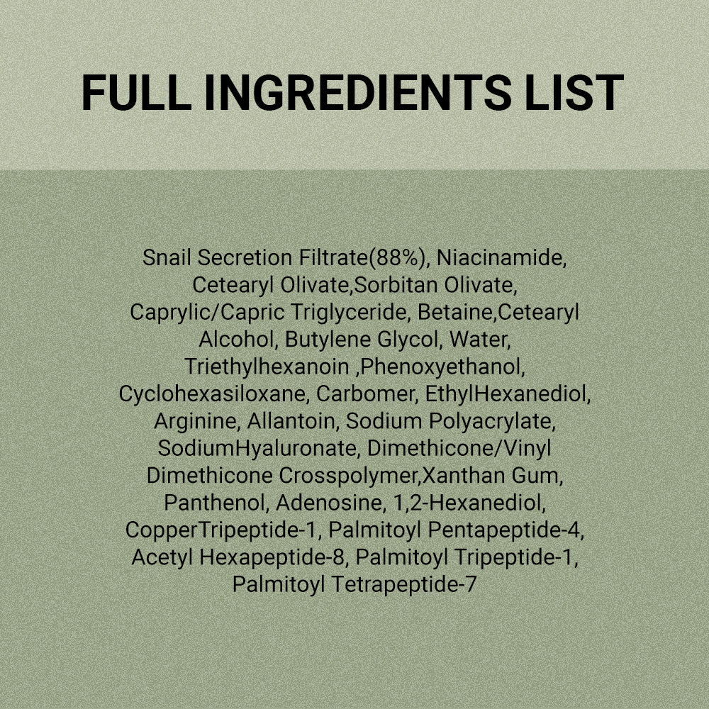 Snail Mucin 88% + Peptide Cream