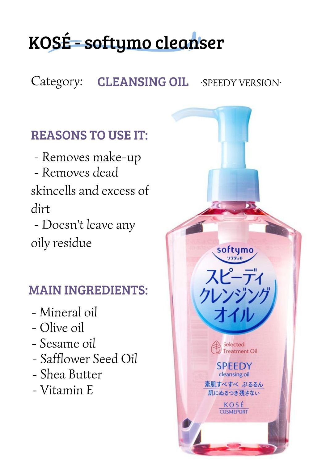 SPEEDY Cleansing Oil