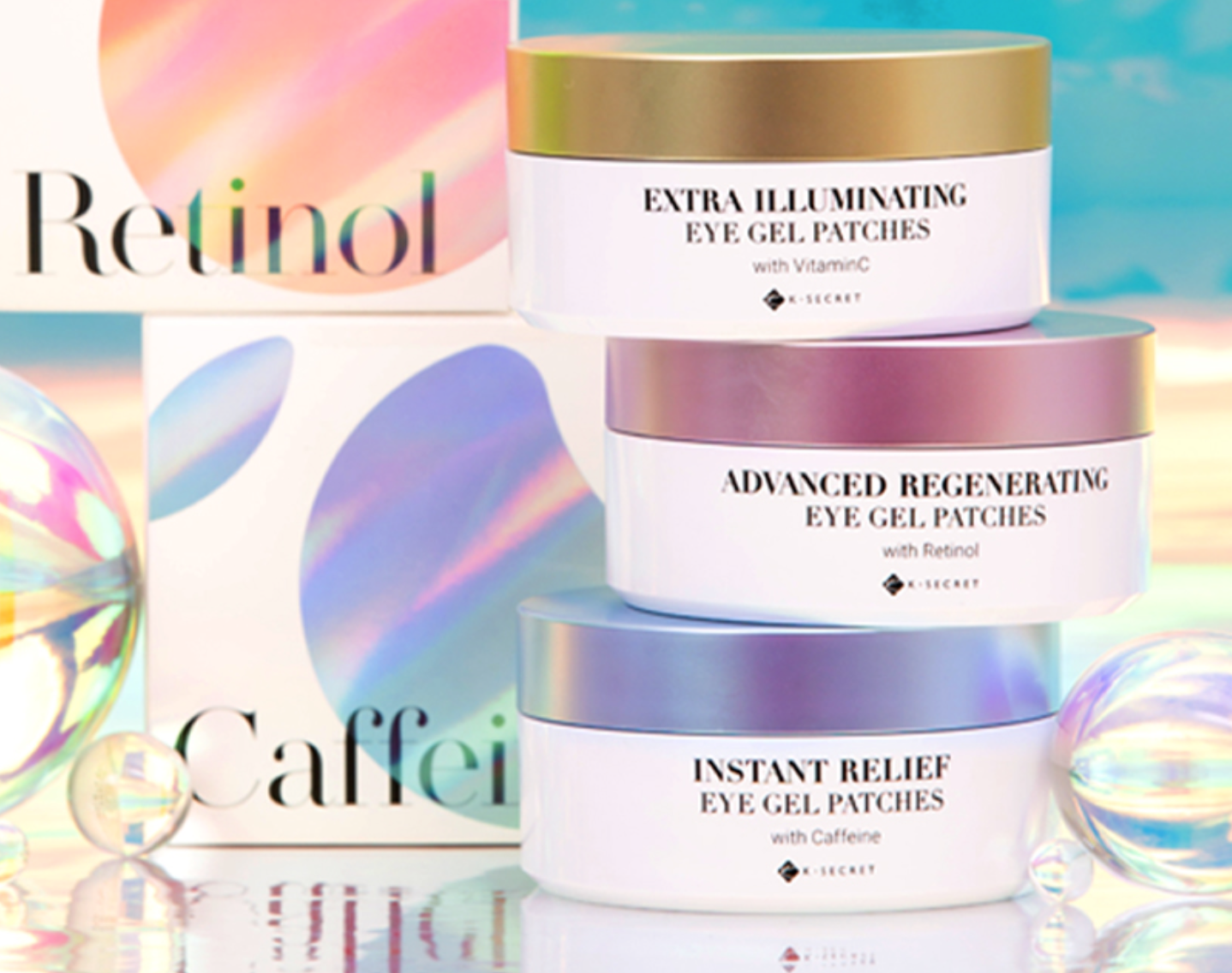 Instant Relief Eye Gel Patches with CAFFEINE