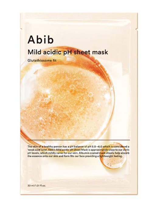 Mild Acidic pH Sheet Mask Glutathiosome Fit
