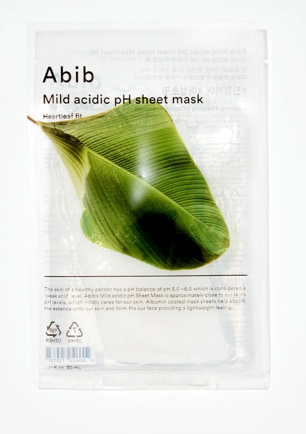 Mild acidic pH sheet mask Heartleaf Fit