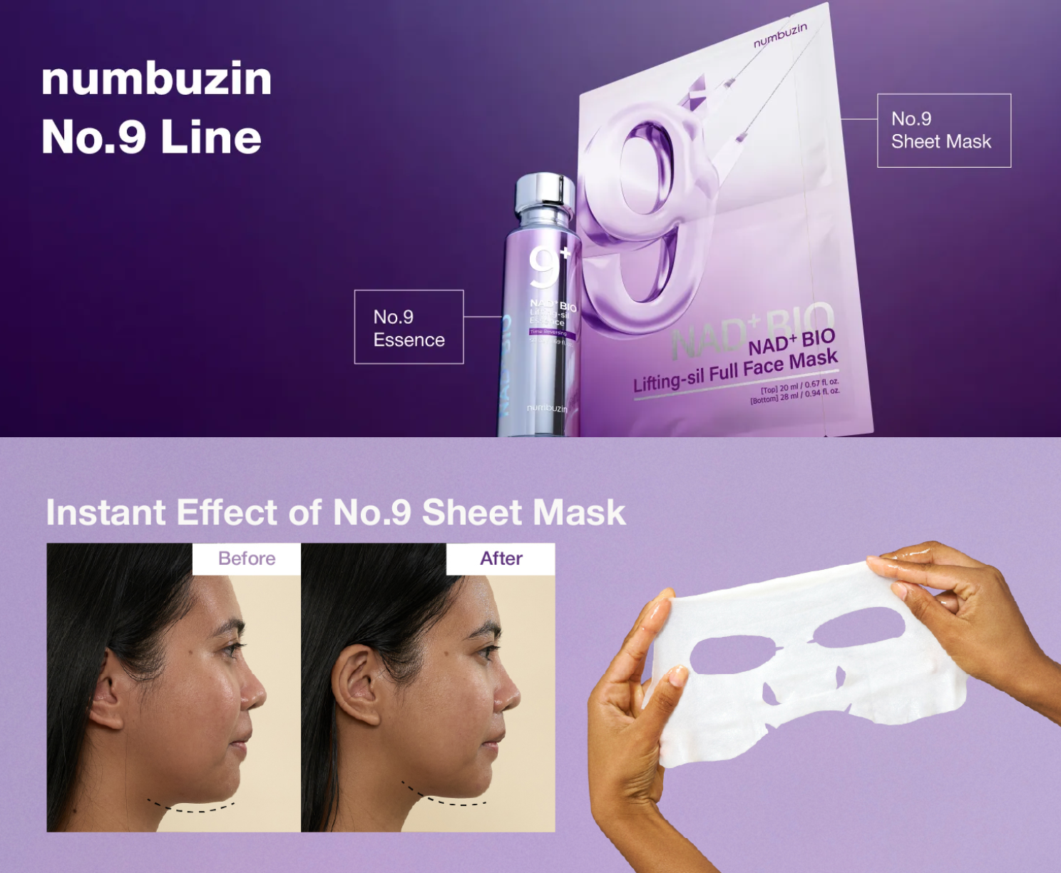 NAD+ BIO Lifting-sil Full Face Mask