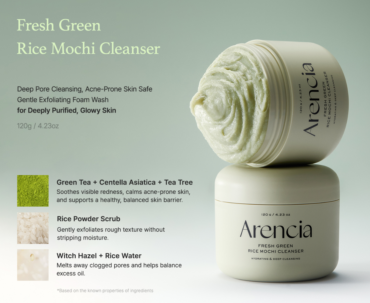 Fresh Green Rice Mochi Cleanser