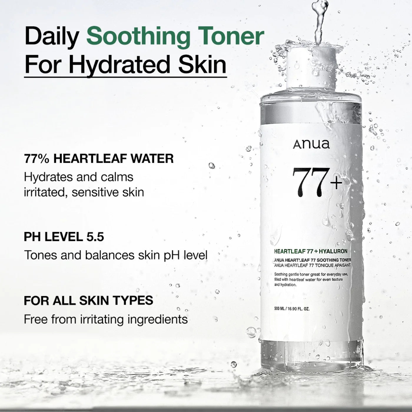 Heartleaf 77 + Hyaluron Soothing Toner