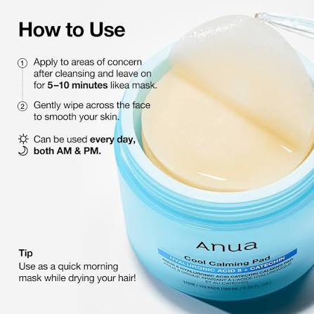 Cool Calming Hyaluronic Acid Catechin Calming Pad